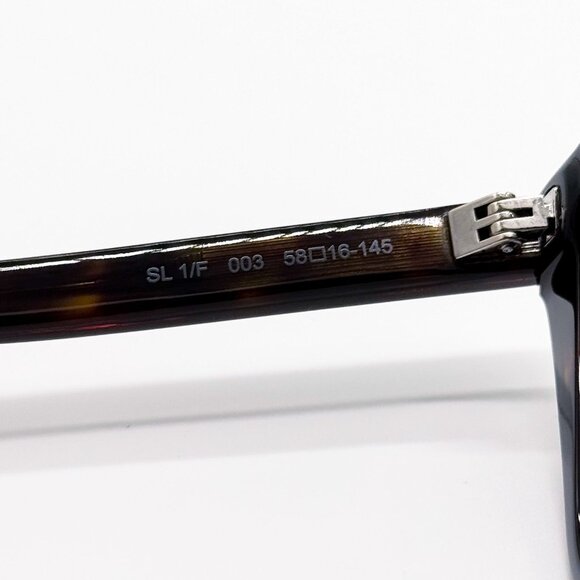 NEW SAINT LAURENT SUNGLASSES SL1F 003 UNISEX HAVANA SQUARE EYEWEAR SL 1F 003 - Picture 7 of 9
